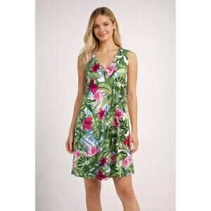 Pappagallo floral sleeveless women’s swing dress in size 1X